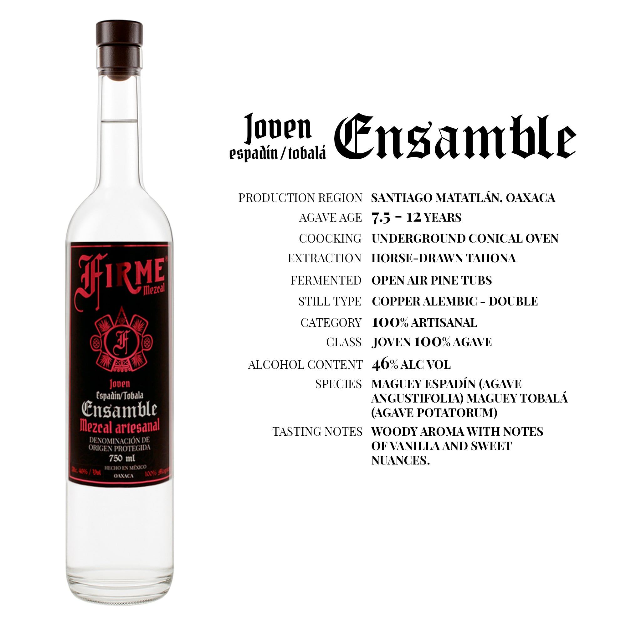 Artisanal Joven Ensamble Mezcal (Espadín/Tobalá)
